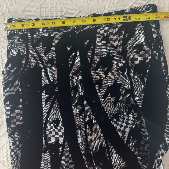 HALPERN Sequin Black and Silver Women's Pants - Picture 7 of 16